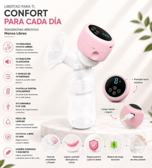 Extractor de Leche Eléctrico Recargable | Cómodo, Silencioso y Fácil de Usar