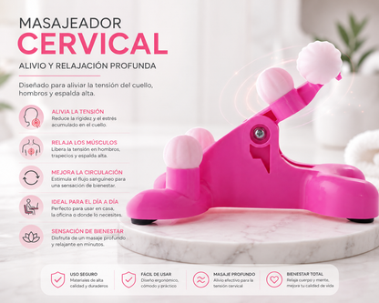 NeckRelax 6D™ | Masajeador de Cuello con 6 Nodos de Masaje Tipo Shiatsu