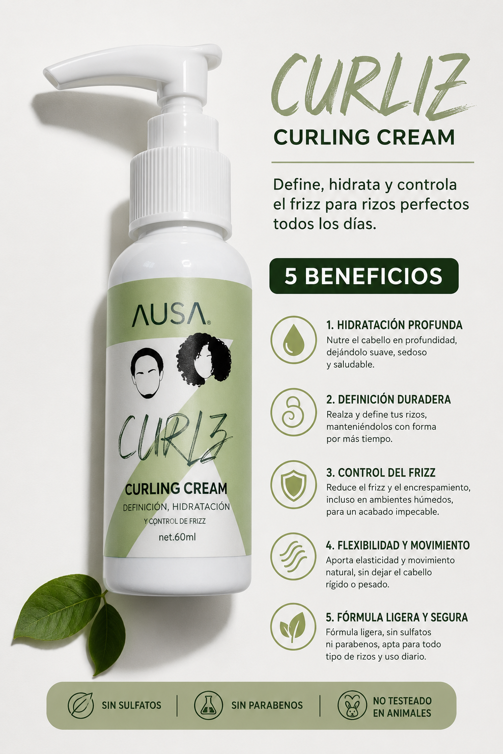 CurlDefine Pro™ | Gel Definidor para Rizos Más Definidos y Sin Encrespamiento