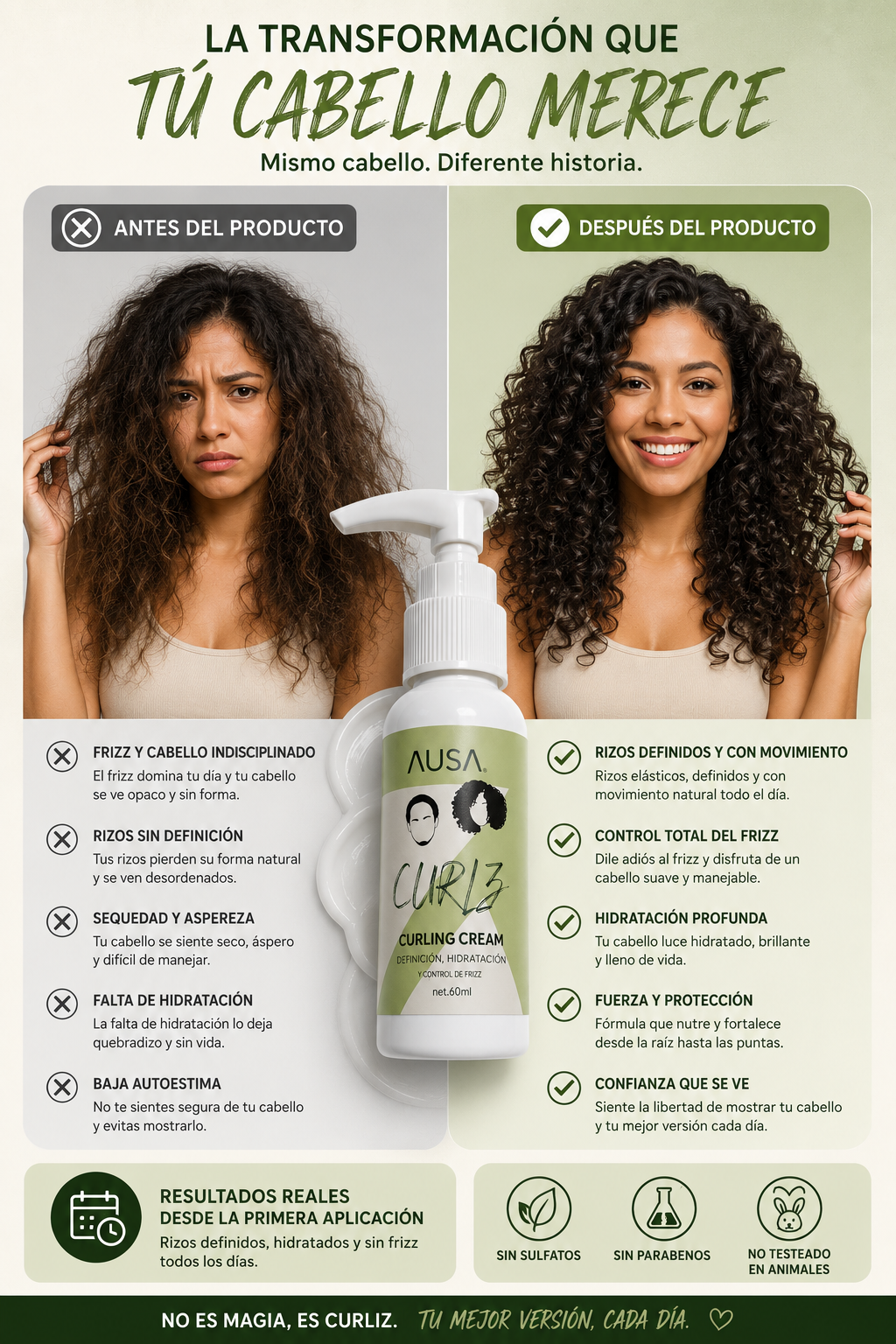 CurlDefine Pro™ | Gel Definidor para Rizos Más Definidos y Sin Encrespamiento