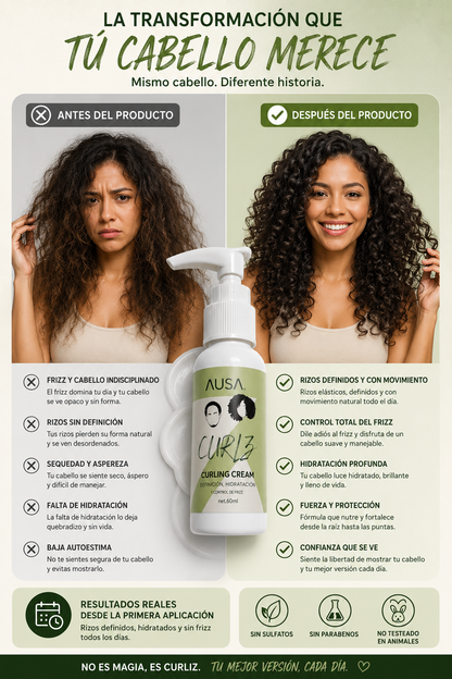 CurlDefine Pro™ | Gel Definidor para Rizos Más Definidos y Sin Encrespamiento