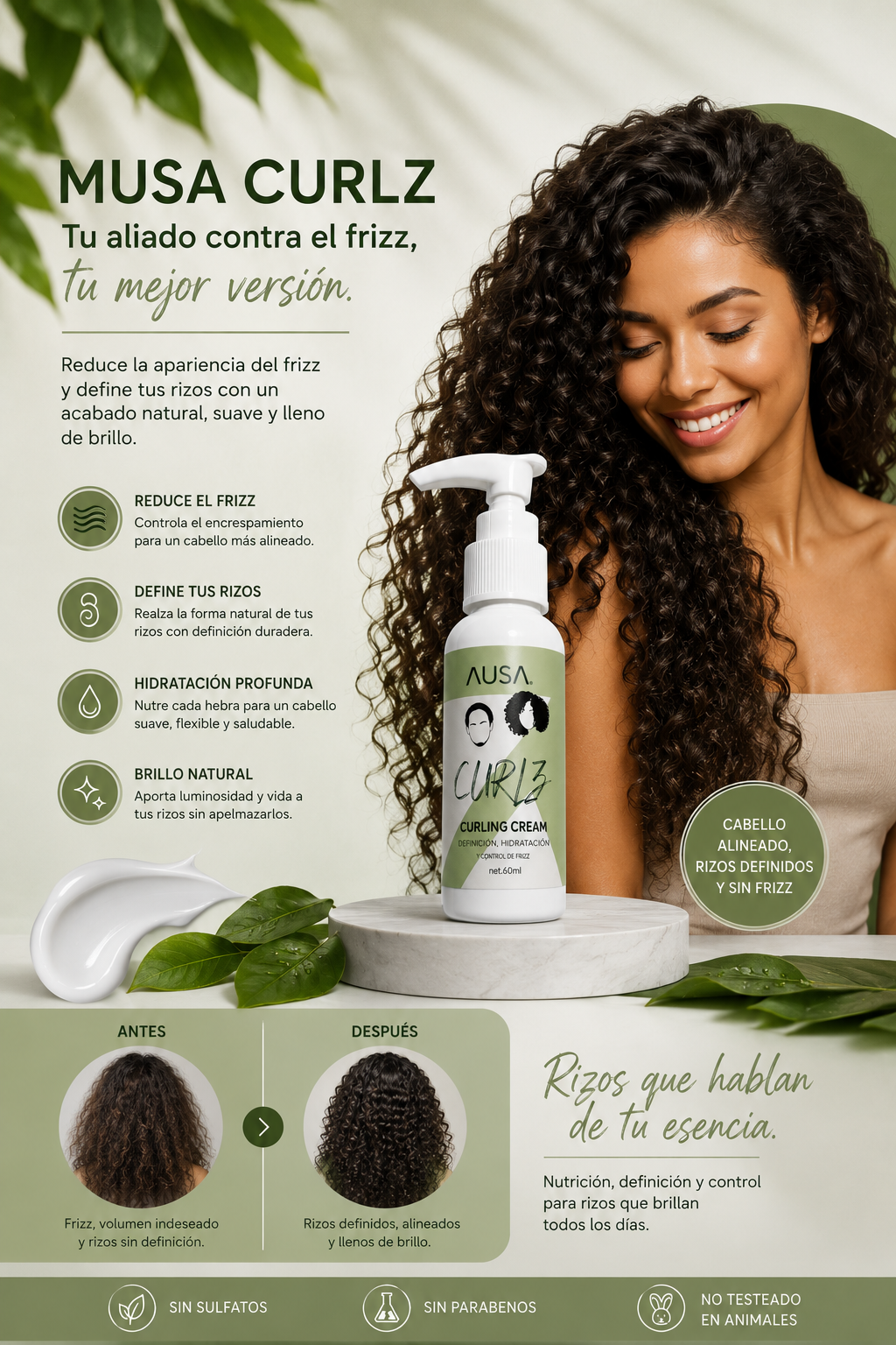 CurlDefine Pro™ | Gel Definidor para Rizos Más Definidos y Sin Encrespamiento