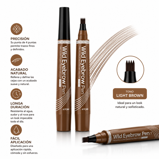 BrowDefine™ | Lápiz de Cejas Nº1 Light Brown para unas Cejas Más Definidas