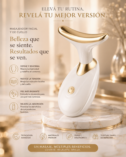 NeckGlow Pro™ | Masajeador Facial y de Cuello para una Rutina de Cuidado Premium