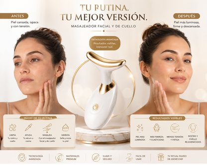 NeckGlow Pro™ | Masajeador Facial y de Cuello para una Rutina de Cuidado Premium