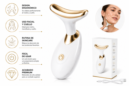 NeckGlow Pro™ | Masajeador Facial y de Cuello para una Rutina de Cuidado Premium