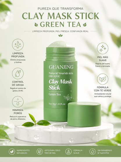 Green Tea Glow™ | Mascarilla Facial de Té Verde para una Piel Limpia y Fresca