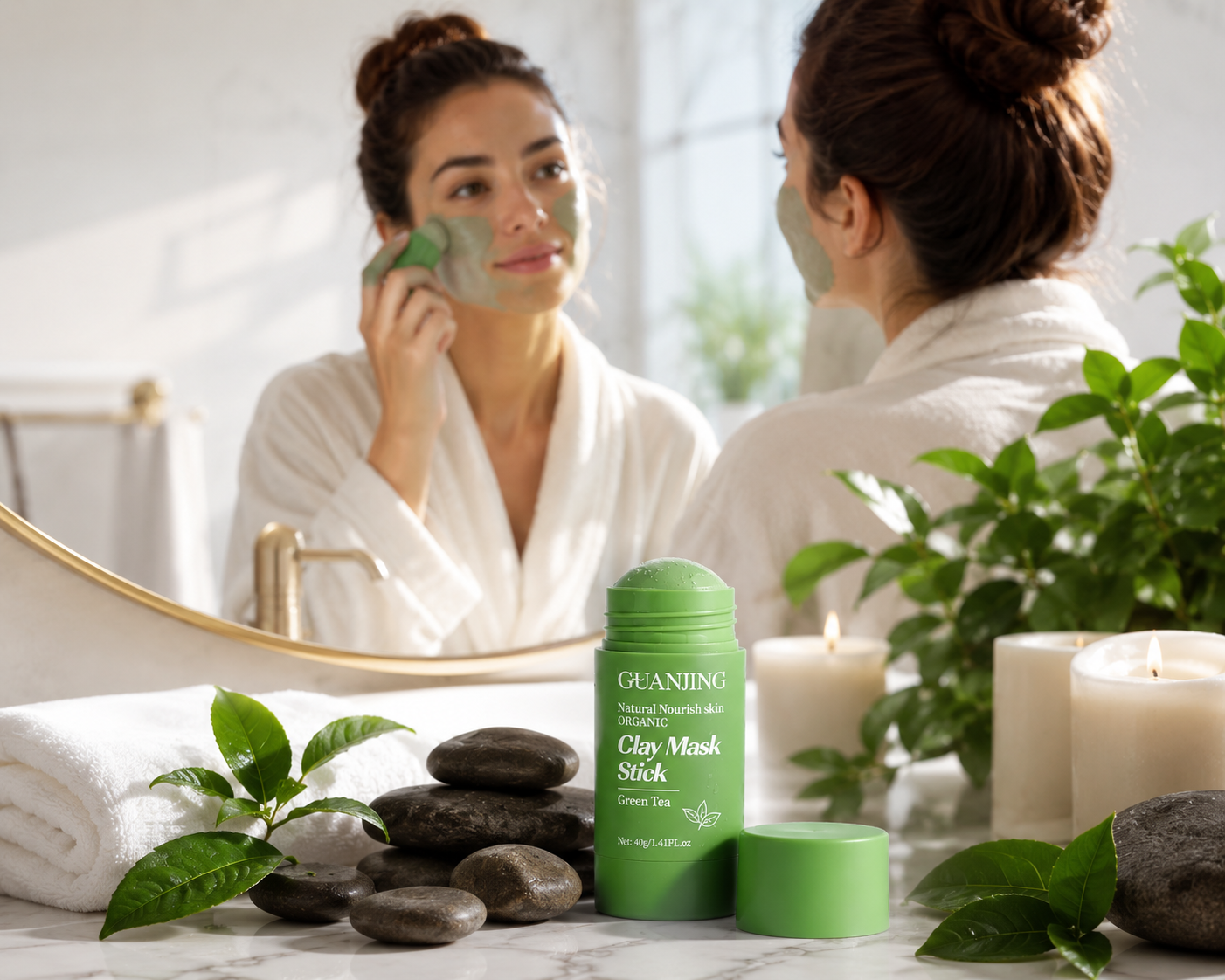 Green Tea Glow™ | Mascarilla Facial de Té Verde para una Piel Limpia y Fresca