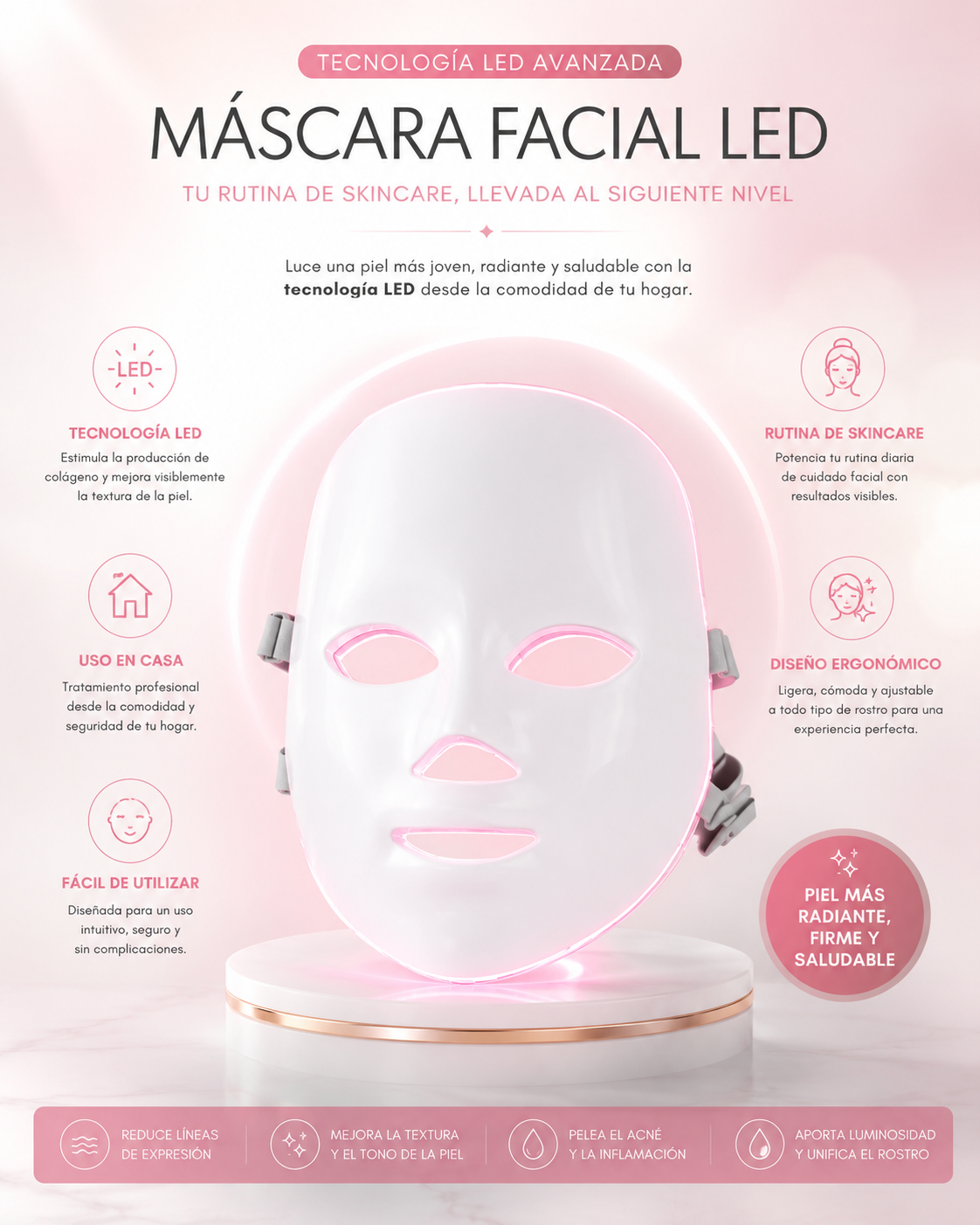 LumiFace Pro™ | Máscara LED para una Rutina Facial de Nueva Generación