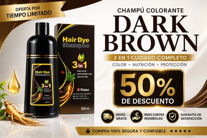 Recupera un Color Natural en Solo Minutos con Dark Brown™!
